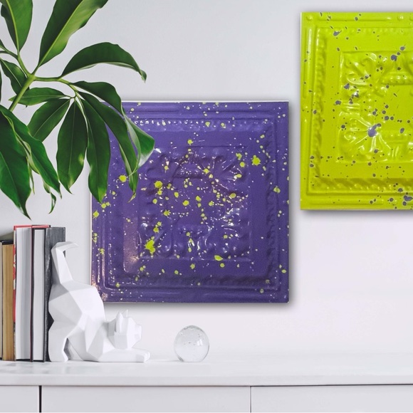 Modern graffiti splatter wall decor - Picture 3 of 3